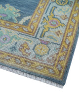 Quick Ship Hand Knotted 4x6 Charcoal And Brown Wool Rug