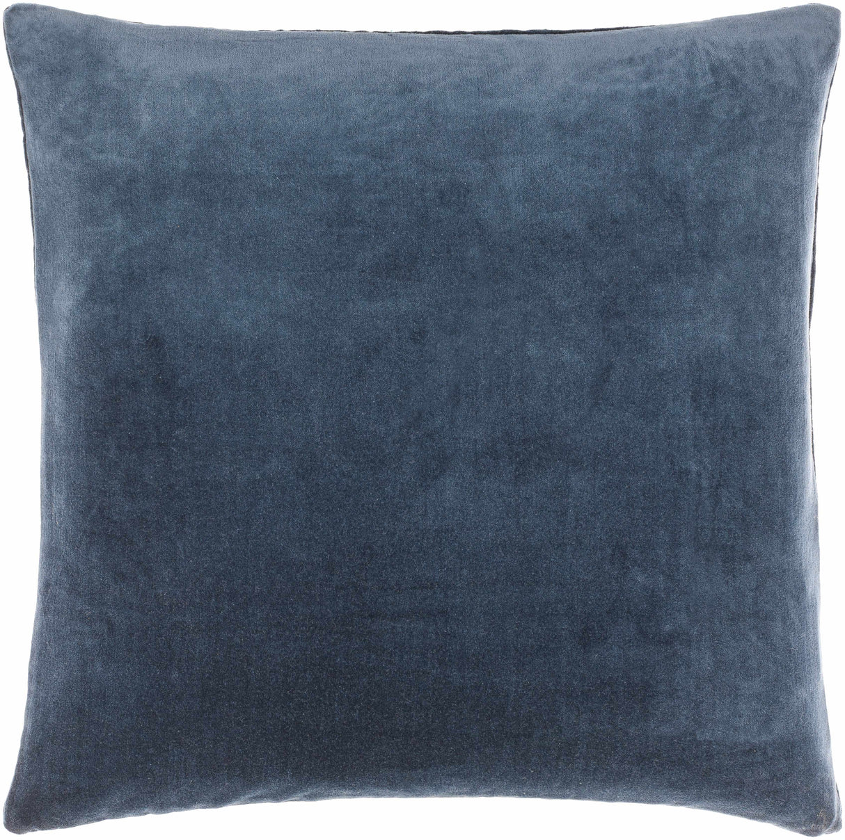 Rahiq Blue Border Cotton Throw Pillow-Throw Pillows-Parc Decor