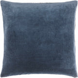 Rahiq Blue Border Cotton Throw Pillow-Throw Pillows-Parc Decor