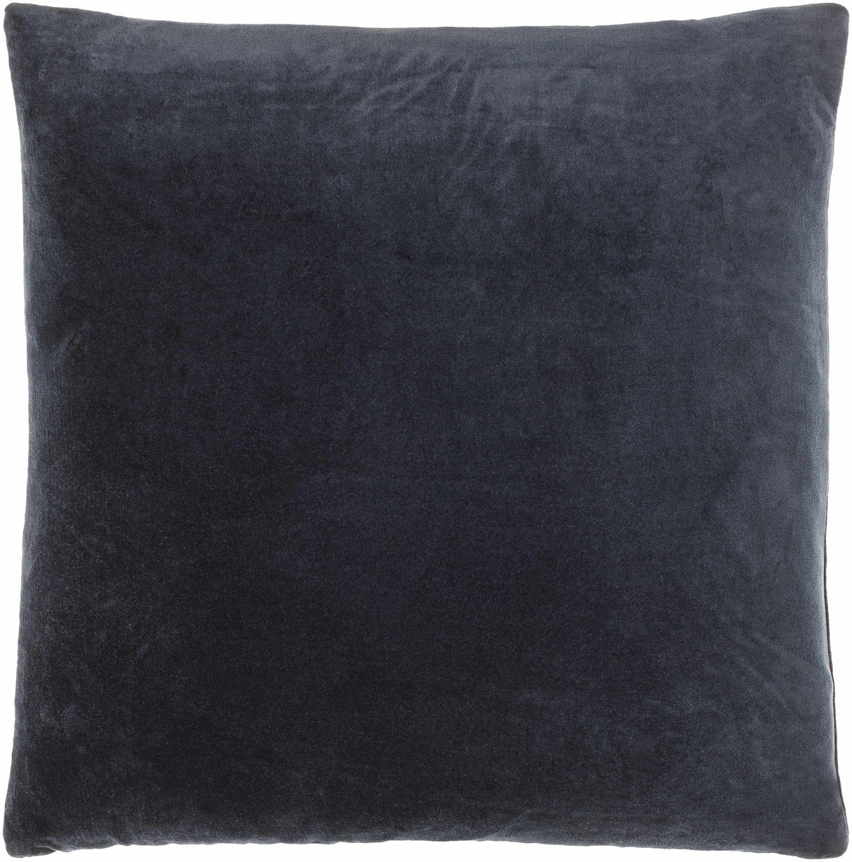 Rahiq Navy Blue Border Cotton Throw Pillow-Throw Pillows-Parc Decor