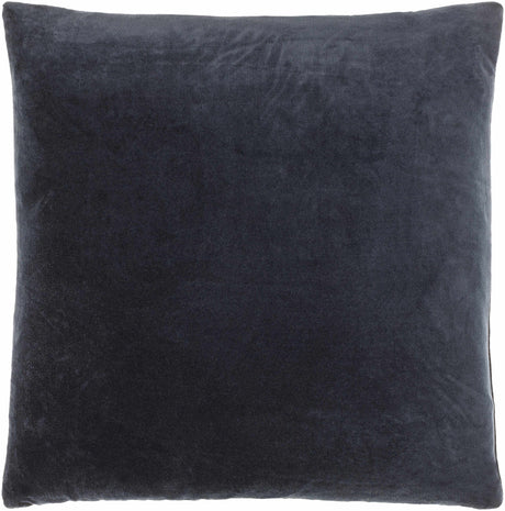 Rahiq Navy Blue Border Cotton Throw Pillow-Throw Pillows-Parc Decor