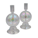 Rainbow Prism Bauble Candle Holder - Pair-Candle Holder-Parc Decor