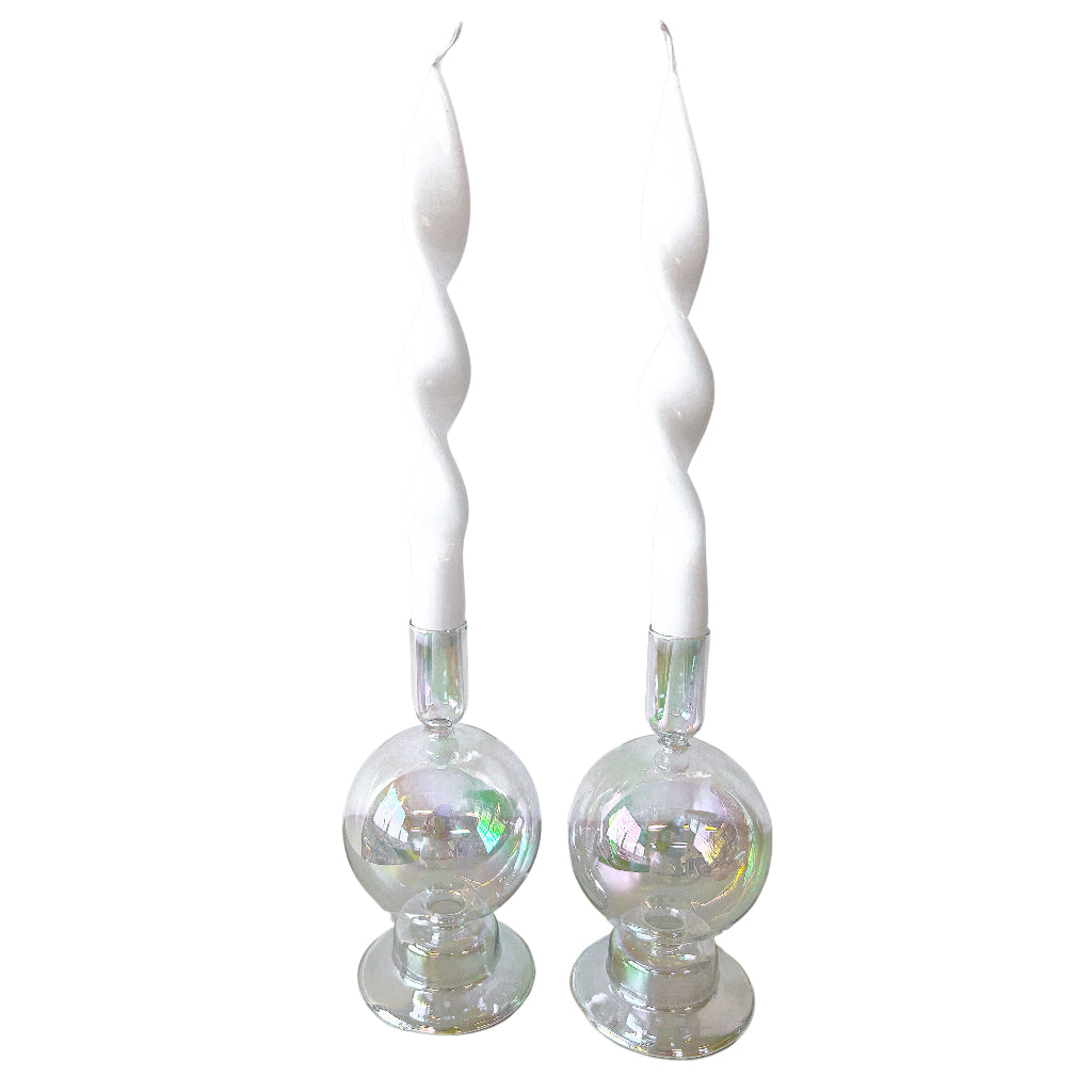 Rainbow Prism Bauble Glass Candle Holders – Case of 12