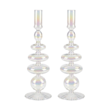 Rainbow Prism Candle Holder - Pair