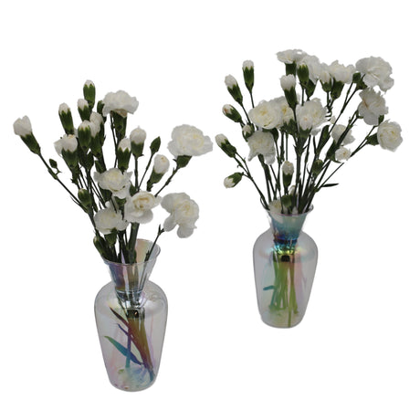 Rainbow Prism Glass Vases – Pair