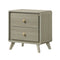 Rainier Modern 25" Gray Wood 2-Drawer Nightstand-床头柜-Parc Decor
