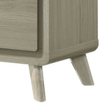 Rainier Modern 25" Gray Wood 2-Drawer Nightstand-床头柜-Parc Decor