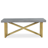 Raven Grey Gold 3 Piece Dining Table Set-Dining Table-Parc Decor