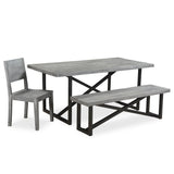 Raven Grey Mango Wood Dining Chair Set of 2-Chair-Parc Decor