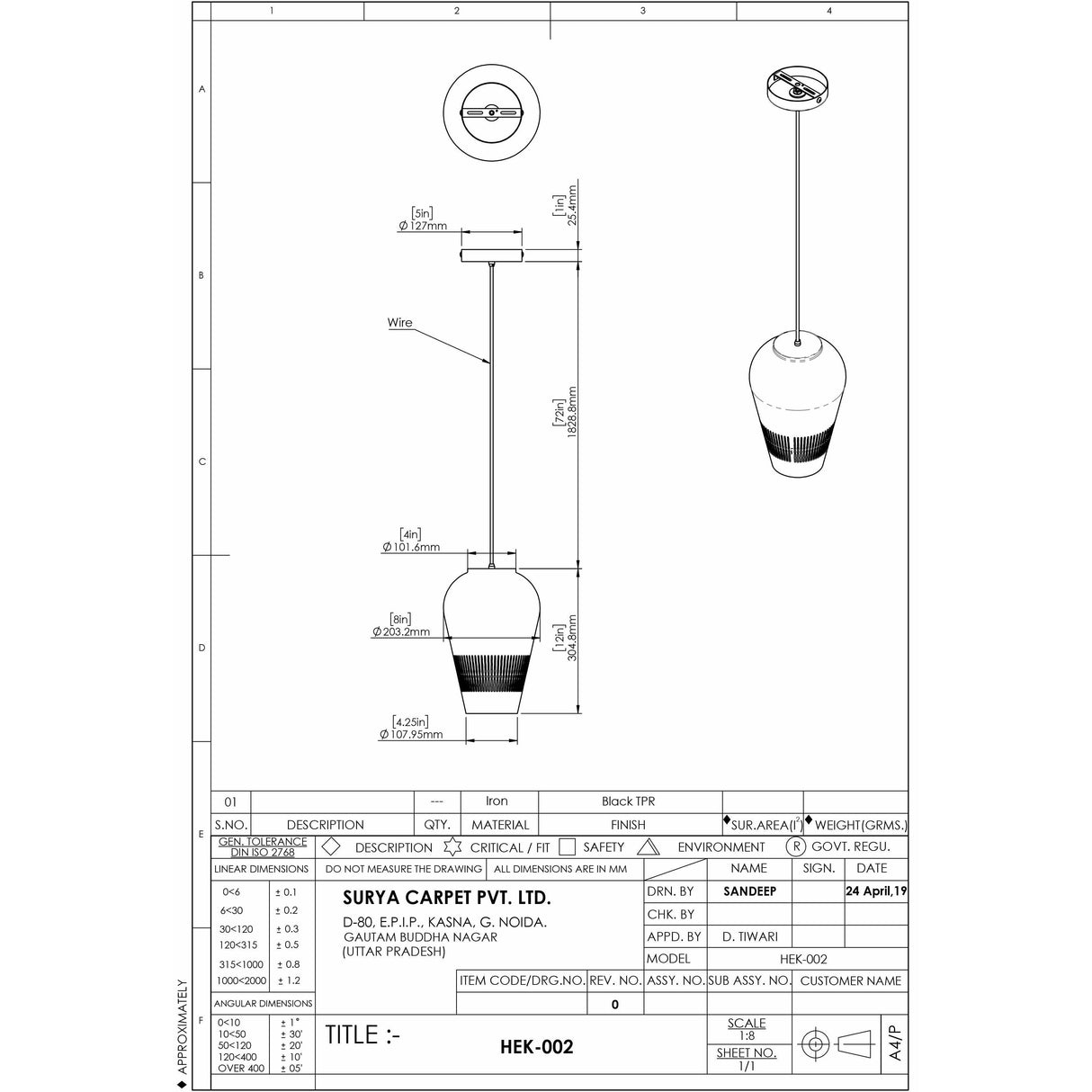 Ravensworth Ceiling Light - Clearance-Lighting-Parc Decor