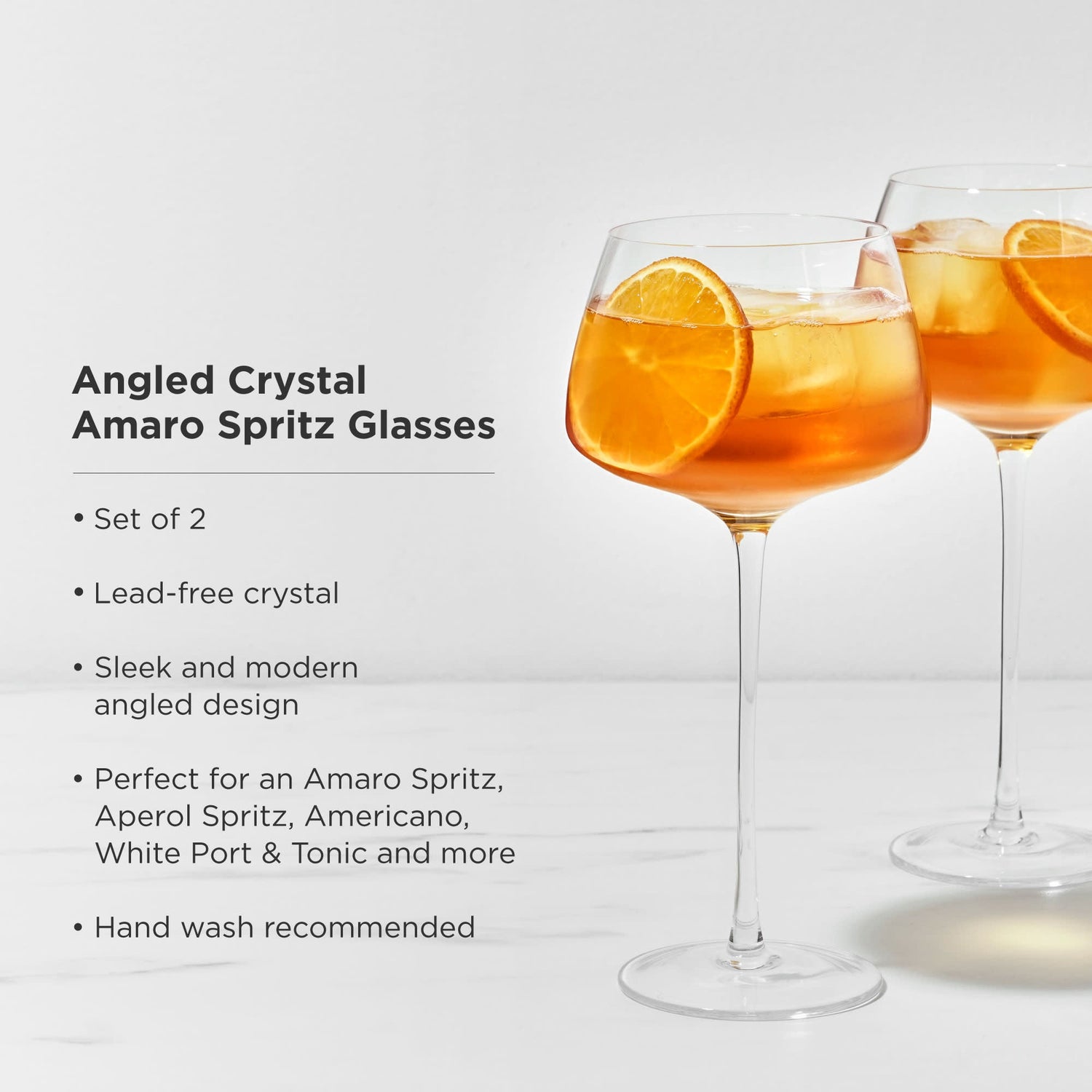 Raye Angled Crystal Amaro Spritz Glasses Set of 2-product_type::stemmed_cocktail_glasses-Parc Decor
