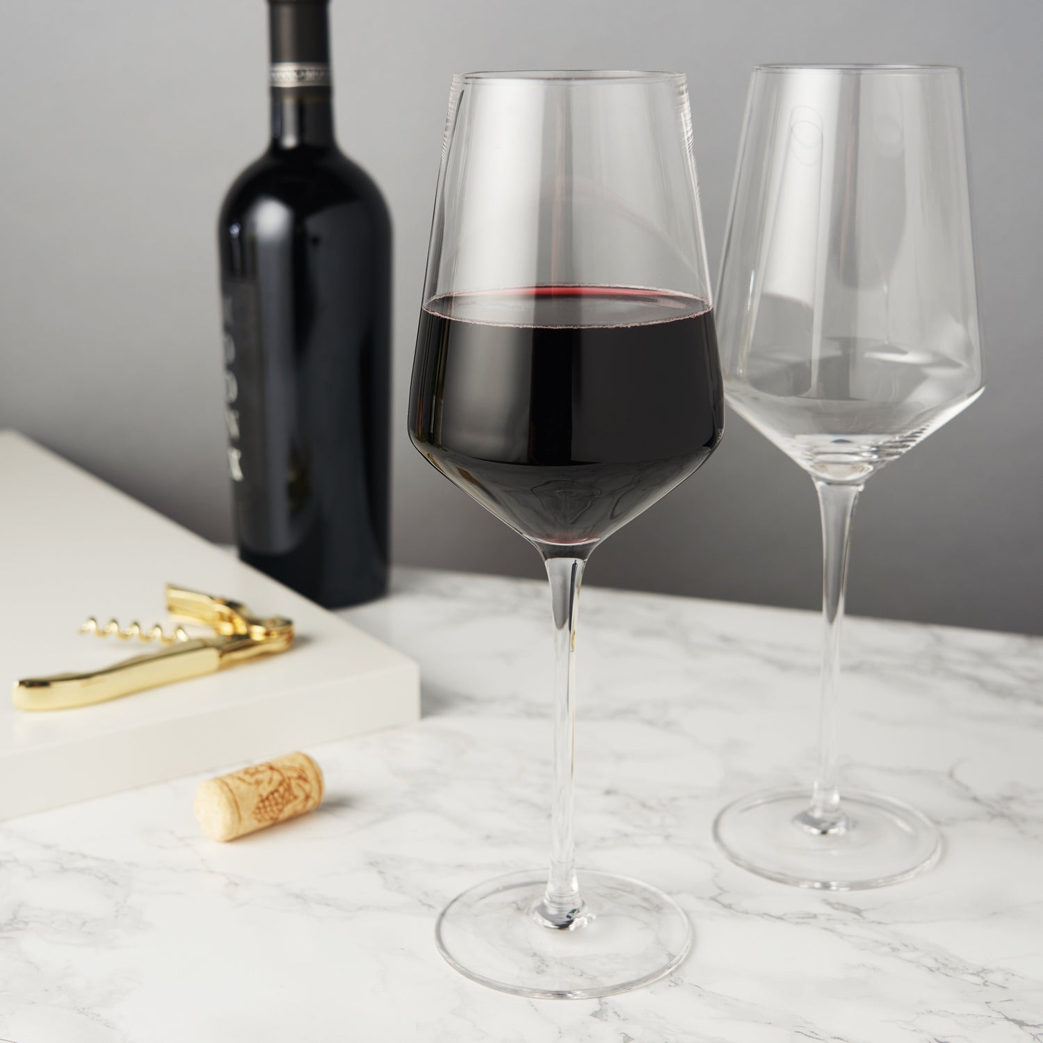 Raye Angled Crystal Bordeaux Glasses Set of 2-product_type::stemmed_wine_glasses-Parc Decor