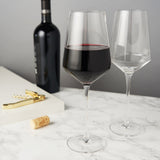 Raye Angled Crystal Bordeaux Glasses Set of 2-product_type::stemmed_wine_glasses-Parc Decor
