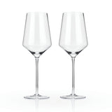 Raye Angled Crystal Bordeaux Glasses Set of 2-product_type::stemmed_wine_glasses-Parc Decor