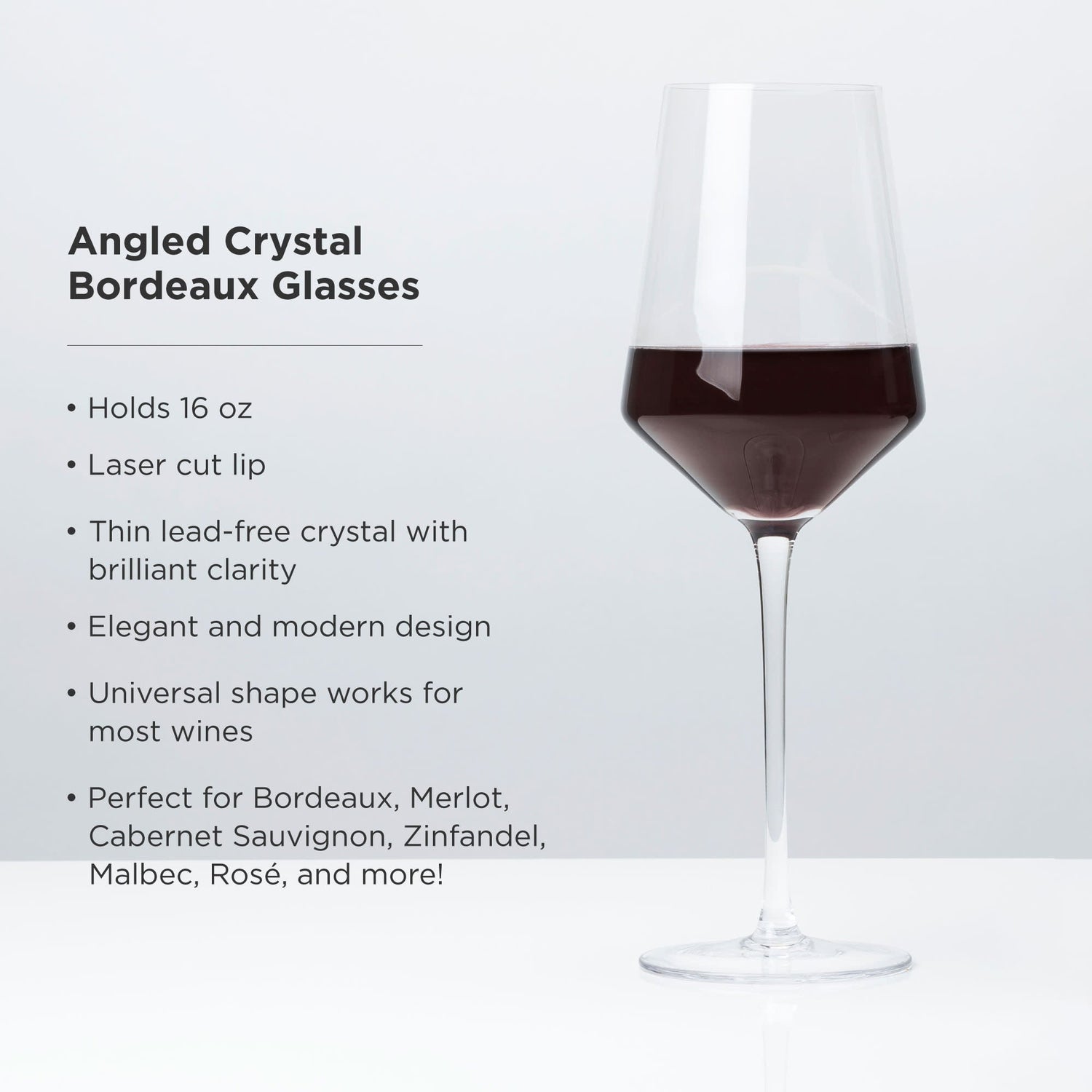 Raye Angled Crystal Bordeaux Glasses Set of 2-product_type::stemmed_wine_glasses-Parc Decor