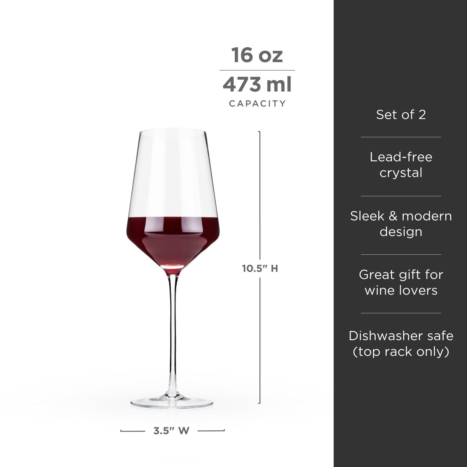 Raye Angled Crystal Bordeaux Glasses Set of 2-product_type::stemmed_wine_glasses-Parc Decor
