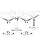 Raye Angled Crystal Coupe Glasses Set of 4