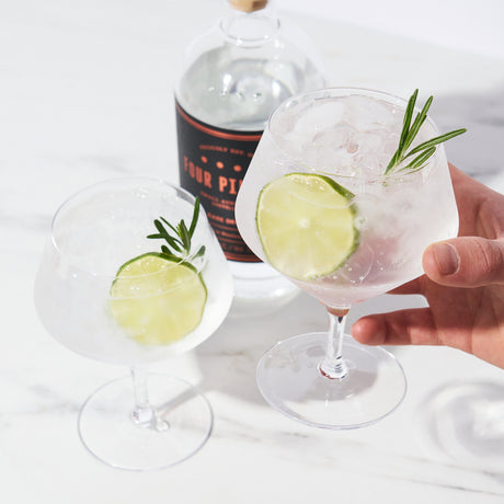 Raye Angled Crystal Gin & Tonic Glasses Set of 4