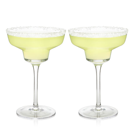 Raye Angled Crystal Margarita Glasses Set of 2