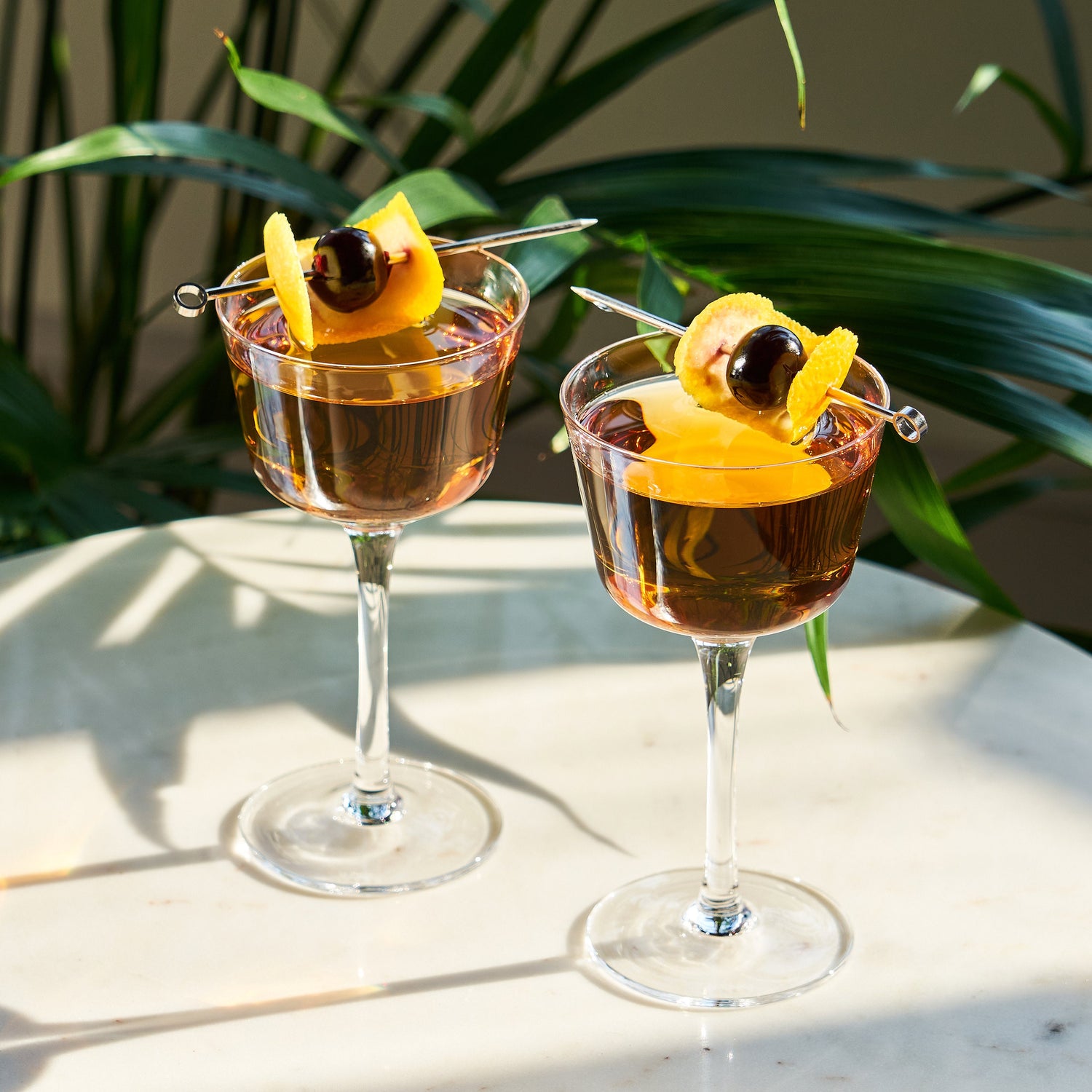 Raye Angled Crystal Nick & Nora Glasses Set of 2-product_type::stemmed_cocktail_glasses-Parc Decor