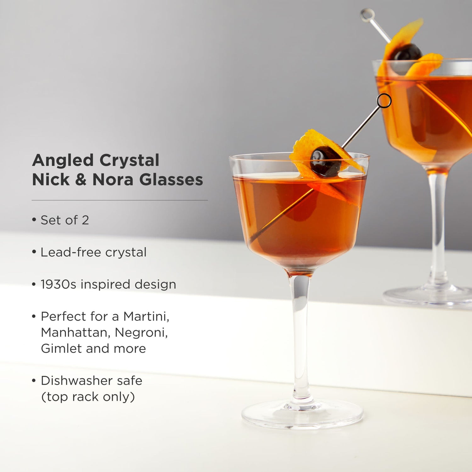 Raye Angled Crystal Nick & Nora Glasses Set of 2-product_type::stemmed_cocktail_glasses-Parc Decor