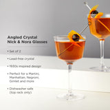 Raye Angled Crystal Nick & Nora Glasses Set of 2-product_type::stemmed_cocktail_glasses-Parc Decor
