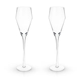 Raye Angled Crystal Prosecco Glasses Set of 2