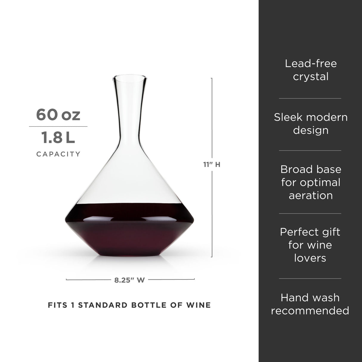Raye Angled Crystal Wine Decanter-product_type::wine_decanters-Parc Decor