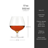Raye Crystal Wingback Brandy Glasses Set of 2-product_type::stemmed_cocktail_glasses-Parc Decor