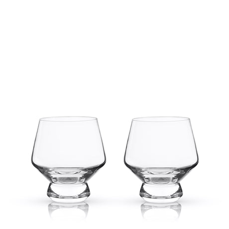 Raye Footed Crystal Punch Glasses Set of 2