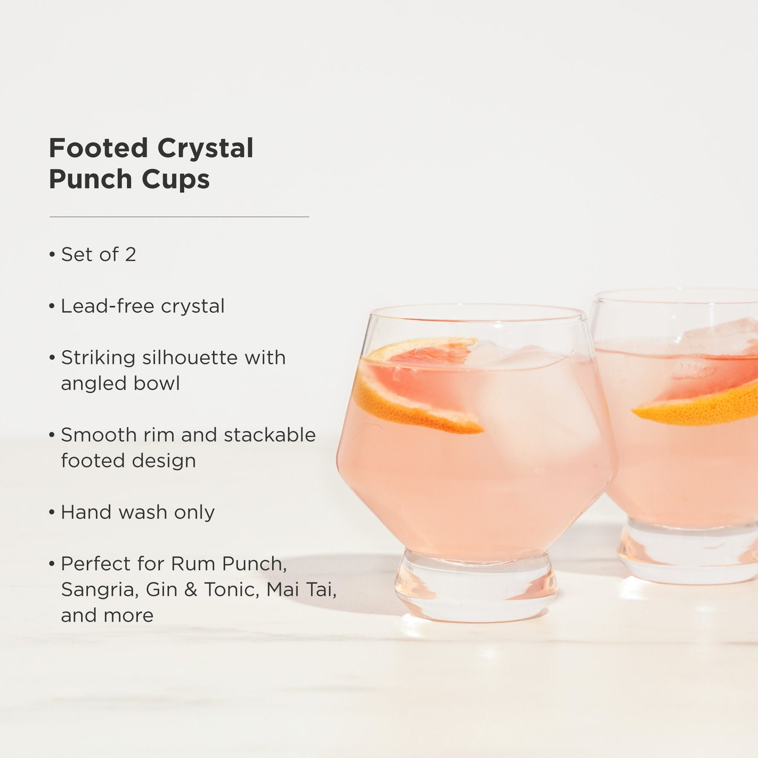 Raye Footed Crystal Punch Glasses Set of 2-product_type::stemless_cocktail_glasses-Parc Decor