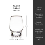 Raye Heavy Base Crystal Whiskey Glasses Set of 2-product_type::stemless_cocktail_glasses-Parc Decor