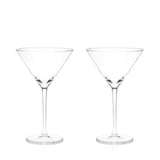 Raye Stemmed Crystal Martini Glasses Set of 2