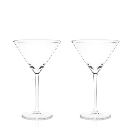 Raye Stemmed Crystal Martini Glasses Set of 2