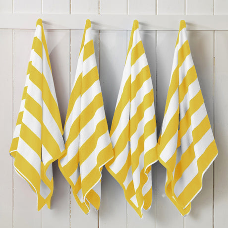 Cotton Velour Cabana Stripe Beach Towel - Novia Collection