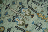 Ready to Ship Antique Moss Green and Ivory Hand Knotted Traditional Wool Area Rug