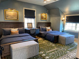 Ready to Ship Hand Knotted Green and Ivory Traditional Wool Area Rug