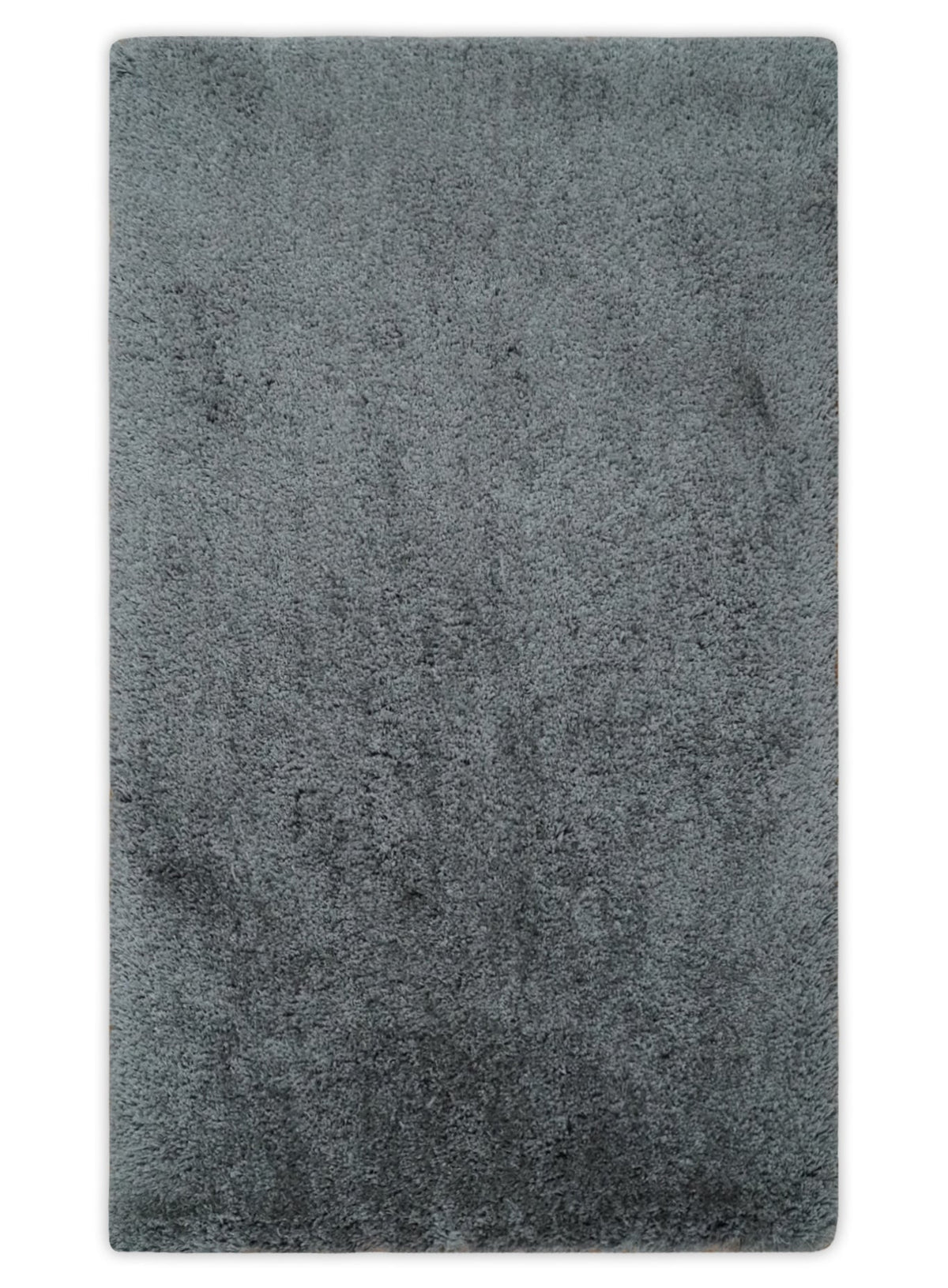Ready To Ship Hand Woven High Pile Shag Charcoal Soft Viscose Rug