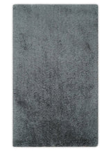 Ready To Ship Hand Woven High Pile Shag Charcoal Soft Viscose Rug
