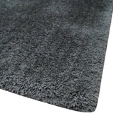 Ready To Ship Hand Woven High Pile Shag Charcoal Soft Viscose Rug