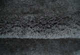 Ready To Ship Hand Woven High Pile Shag Charcoal Soft Viscose Rug