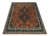 Ready to ship Rust, Ivory and Brown Oriental Traditional Area Rug