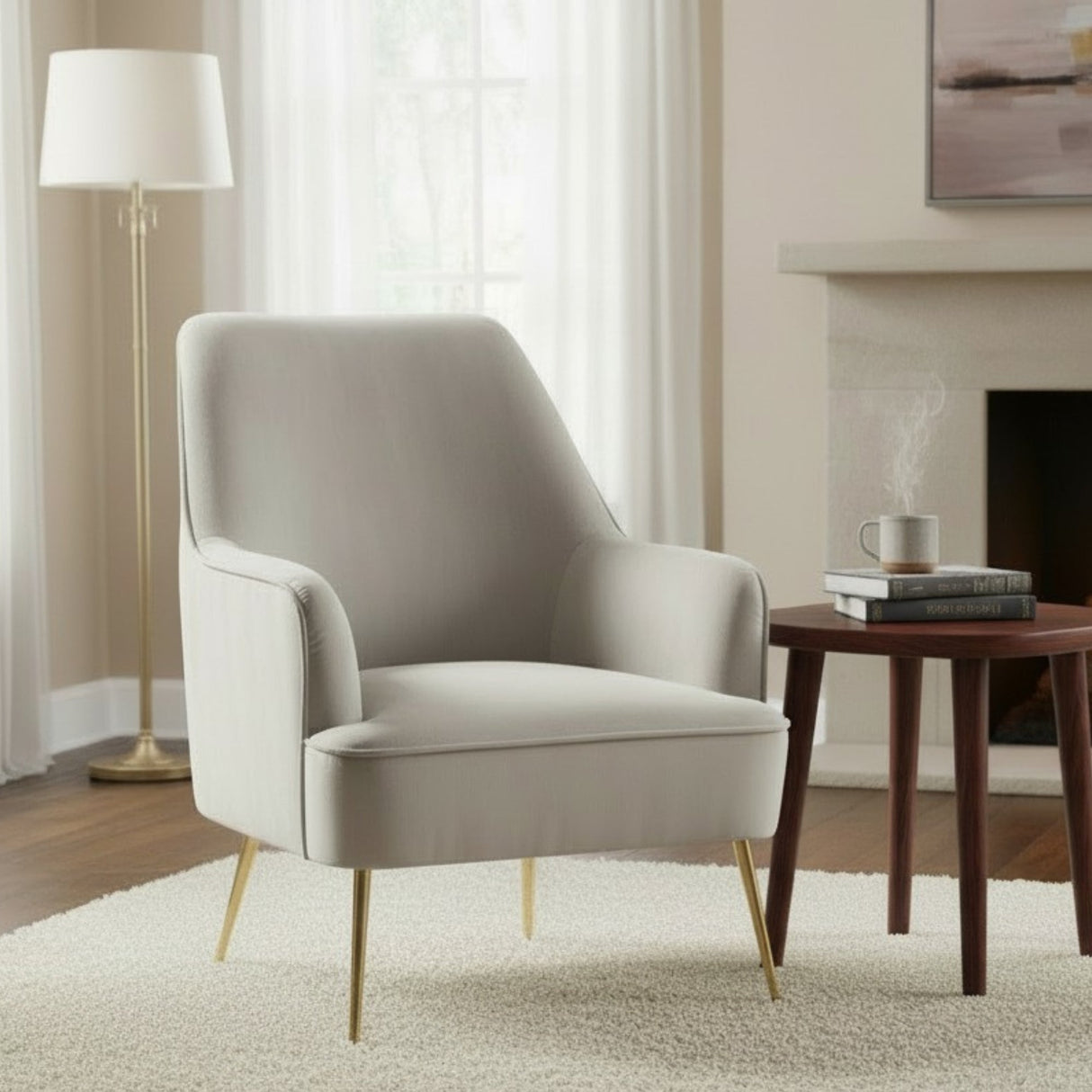 Rebecca Leisure Chair, Grey
