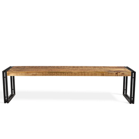 Reclaimed Mango wood Bench with Metal legs-Bench-Parc Decor