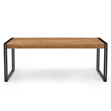 Reclaimed Mango Wood Dining Table with Metal Legs