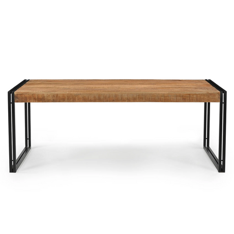 Reclaimed Mango Wood Dining Table with Metal Legs