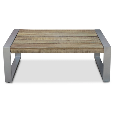 Reclaimed Wood Coffee Table with Silver legs