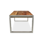 Reclaimed Wood Dining Table with Silver Metal Legs-Dining Table-Parc Decor