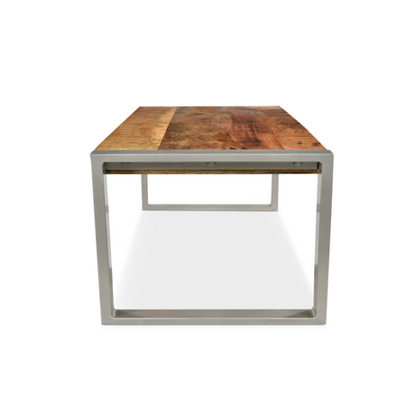 Reclaimed Wood Dining Table with Silver Metal Legs-Dining Table-Parc Decor