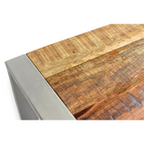 Reclaimed Wood Dining Table with Silver Metal Legs-Dining Table-Parc Decor